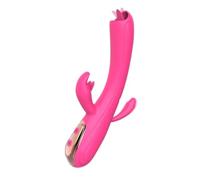 Dispositivo massaggio elettrico slim, silicone ABS, per donna | Strumento relax domestico multifunzione, misura 220*33.5*19mm, una unità(Red)