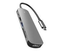 Dispositivo multiplo compatibile 4/6 porte USB3.0 e hub di tipo C 5Gbps Sincronizzazione rapida dei dati e adattatore di ricarica