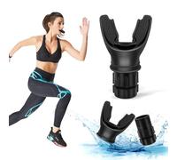 Dispositivo per allenare i polmoni per la forza muscolare respiratoria e cardio-fitness, regolabile, per atleti e terapia, design portatile, colore nero