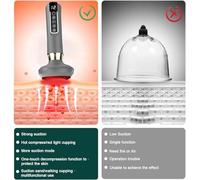 Dispositivo per Coppettazione Elettrico, Massaggio Gua Sha con 12 Livelli di Aspirazione e Luce Rossa, Funzione di Temporizzazione e Display a Cristalli Liquidi per Allevia La Fatica Muscolare