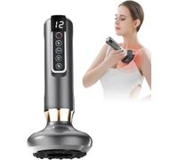 Dispositivo per Coppettazione Elettrico, Massaggio Gua Sha con 12 Livelli di Aspirazione e Luce Rossa, Funzione di Temporizzazione e Display a Cristalli Liquidi per Allevia La Fatica Muscolare