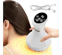 Dispositivo per il corpo vibrante - Riduttore di nodi riscaldato, (doppia testa)+(bastone da massaggio), terapia a percussione chiropratica portatile, peso 1100 g+intensità variabile | Stimolatore di