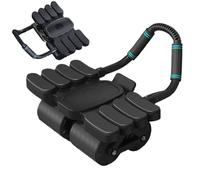 Dispositivo per l'allenamento addominale: trainer a doppia presa, cuscinetti per braccioli, attrezzatura portatile per il condizionamento muscolare | Bodyweight Core Builder per vivere in appartamento