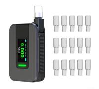 Dispositivo portatile per etilometro a celle a combustibile - per preciso tester personale del respiro display HD 1500 registrazioni 15 bocchini