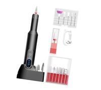 Dispositivo professionale senza fili per la cura delle dita, con 12 accessori e 36 nastri abrasivi, per manicure e pedicure a casa o in salone di bellezza professionale Unguis Polish Remover