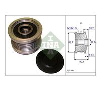 Dispositivo Ruota Libera Alternatore Ina 535 0202 10 per Bmw Opel Vauxhall Mini