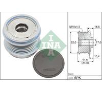 Dispositivo ruota libera alternatore per AUDI CUPRA FORD SEAT SKODA VW A3 A4 A4