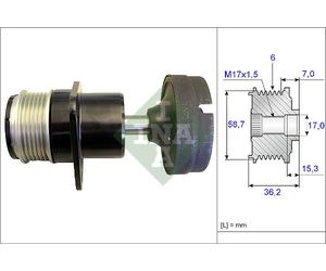 Dispositivo ruota libera alternatore per FORD C-MAX FOCUS FOCUS C-MAX GALAXY MON