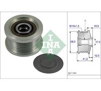 Dispositivo ruota libera alternatore per LEXUS TOYOTA AURIS AVENSIS COROLLA DYNA
