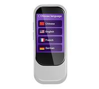 Dispositivo traduttore vocale Portatile Touch Screen da 2,4 Pollici - RT 28 Lingue WiFi e 4G Smart Real Time Instant Voice Translation, Grigio