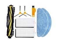 DispRA Compatibile con Compatibile con Neatsvor X500 X600 Tesvor X500 X500 T8 S6 NetBot S15 Spazzola laterale principale Filtro Hepa Panni for mocio Aspirapolvere Parte(Set A)