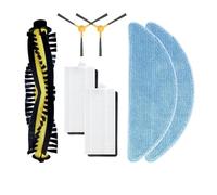DispRA Compatibile con Tesvor S7 Pro Spazzola laterale a rullo Filtro Hepa Mop Rag Robot Aspirapolvere Accessorio(Set H)