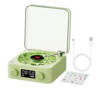 Disque-tourne - Disco intelligente con altoparlanti, The Waves Smart Record Player in vinile | Drise, portatile, vintage, ispirato al mare, tavoli rotanti per dischi, intrattenimento
