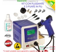 DISSALDATORE STAZIONE DISSALDANTE ASPIRA STAGNO PISTOLA FLUSSANTE+5 PUNTE ESD