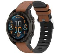 Disscool Cinturino regolabile di ricambio compatibile con Garmin Quatix8 47 mm/Tactix8 47 mm Comodo polso in silicone con cinturino a sgancio rapido accessori per smart watch (22 mm/nero+grigio), 51mm