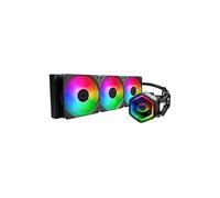 Cooler Master 360 Core II AIO CPU Liquid Cooler, R9|U9|i9, pompa G9R a doppia camera, Infinity Mirror aRGB, tubo 400 mm, radiatore 360 mm, ventola PWM 120 mm, AMD Ryzen AM5|4, piattaforma Intel LGA