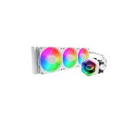 Cooler Master MasterLiquid 360 Core II CPU Sistema raffreddamento a liquido - Sistema AIO 360mm (TDP max 280W), Pompa Doppia Camera GR9, Ventole ARGB Avanzate, Kit AMD Intel Montaggio Rapido - Bianco