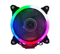 GEMBIRD CPU-HURACAN-ARGB-X130 computer cooling system Processor Air Cooler 12 cm Black White