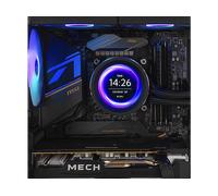 NOX XTREME PRODUCTS X-360 LCD BLACK - Raffreddamento a liquido ARGB con display LCD personalizzabile, Intel e AMD, 3 ventole da 120 mm, controllo PWM, pompa in rame, radiatore triplo alluminio, nero