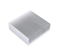 Dissipatore di calore in alluminio 3,15 x 3,15 x 1 pollici/80 x 80 x 27 mm Dissipatore di calore Radiatore Circuito di Raffreddamento 26 alette - Argento