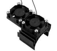 Dissipatore di calore in alluminio con motore RC in scala 1 10 con doppie ventole di raffreddamento progettato per una gestione termica efficiente in motori spazzolati 540/550 e brushless 3660/3650