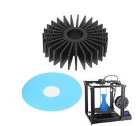 Dissipatore di calore in alluminio da 36 mm con nastro adesivo per motore passo-passo ed estrusore, kit di raffreddamento ad alte prestazioni per stampanti 3D, 2 pezzi neri