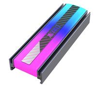 Dissipatore di calore passivo per SSD Jixopn, radiatore di raffreddamento ARGB2280 5V3Pin, pad termico per unità disco rigido a stato solido.