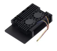 Dissipatore in alluminio con due ventole da 5 V per Raspberry Pi 5B