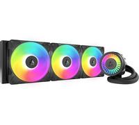 ARCTIC Liquid Freezer III Pro 420 A-RGB (nero) - Dissipatore AIO CPU, 3 x 140 mm Raffreddamento Liquido, Radiatore 38 mm, Pompa PWM, Fan VRM, AM5/AM4, Intel LGA1851/1700 Telaio Contatto - Bianco