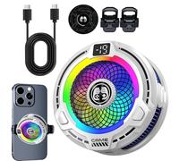 Dissipatore per Telefono - Radiatore Magnetico Portatile 30W per Cellulare - di Raffreddamento Portatile a Velocità Regolabile per Live Streaming Smartphone Giochi Estivi Tablet Vlog in Clima Caldo