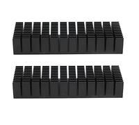 Dissipatori di calore in alluminio, 2 alette di raffreddamento 120x40x20mm ad alta efficienza per CPU per componenti elettronici(Con adesivo)