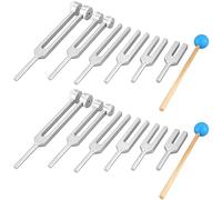 dissot 12 Pezzi Serie/Set Kit Diapason In Alluminio 128Hz-4096Hz Guarigione Delle Vibrazioni Sonore