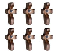 dissot 6X Cuore Regalo di Incoraggiamento Regali Antistress in Legno con Punta delle Tascabili Regalo di Legno Portatili