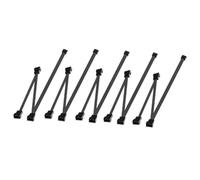 dissot Cavo per ventola CPU PWM a 4 pin, splitter da 1 a 3 vie, cavo di prolunga nero con manicotto 3/4PWM