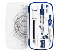 dissot Kit da 10 pezzi per matematica e geometria, set di forniture per studenti per redazione e disegni, con scatola infrangibile