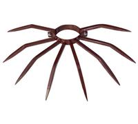 Dissuasore Antifurto con Punte e Controcollare in Acciaio per Pluviali Tubi Esterni Ø100 mm Marrone