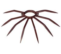 Dissuasore Antifurto con Punte e Controcollare in Acciaio per Pluviali Tubi Esterni Ø80 mm Marrone