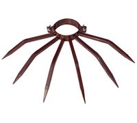 Dissuasore Antifurto con Punte in Acciaio per Pluviali Tubi Esterni Ø100 mm Marrone