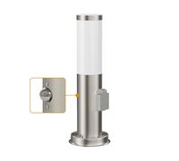 Dissuasore di luce PORU Sensor per esterni 38 cm in acciaio inox con lampada E27
