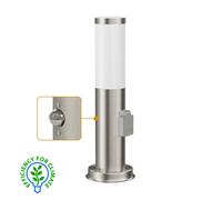Dissuasore di luce PORU Sensor per esterni 38 cm in acciaio inox, con LED E27