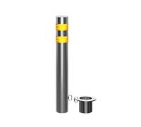 Dissuasore Di Sicurezza Con Strisce Riflettenti, Palo Barriera Per Parcheggio Con Base Rimovibile, Per Passi Carrabili, Cantieri E Uso Commerciale(Silver-1pc,8.9cm/3.5in)