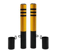 Dissuasore di sicurezza, dissuasore rimovibile con manicotto incorporato, palo di sicurezza in acciaio, barriere di sicurezza stradale per una gestione efficace del traffico (nero, 2 pezzi, 60 cm)