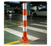 Dissuasore Di Sicurezza In Acciaio, Barriera Parcheggio Auto Pieghevole Con Lucchetto, Altezza 60 Cm Strisce Di Avvertenza Paletto, Per La Tua Area Sensibile Al Traffico.