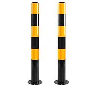 Dissuasore Di Sicurezza In Acciaio Inox 75 cm Dissuasore Stradale Colonna Di Avvertimento Di Parcheggio Palo Di Traffico Riflettente Stradale Barriera Di Isolamento(2PCS)