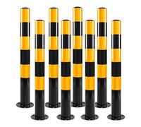 Dissuasore Di Sicurezza In Acciaio Inox 75 cm Dissuasore Stradale Colonna Di Avvertimento Di Parcheggio Palo Di Traffico Riflettente Stradale Barriera Di Isolamento(8PCS)