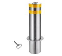 Dissuasore Di Sicurezza in Acciaio Inox, Barriere per parcheggio con strisce riflettenti, Dissuasore di Barriera di Sicurezza Per Strade E Aree Sensibili(Yellow - 1 PCS)
