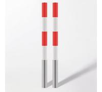 Dissuasore di Sicurezza in Acciaio Inox, Sicurezza Palo di Avvertimento, Fissa Dissuasore Parcheggio, Pali di parcheggio per vialetti, per Strade(2pcs,11.4 * 100cm/4.5 * 39.4in)