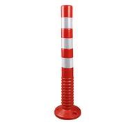 Dissuasore di sicurezza, Paletto di sicurezza for parcheggio, pali di segnalazione in plastica, cono di canalizzazione, palo di delimitazione, cono di barriera in PU con bande riflettenti(White)