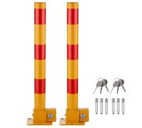 Dissuasore di sosta, 2 pezzi dissuasori di parcheggio pieghevoli con bloccaggio automatico giallo rosso 600x60mm