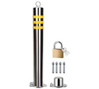 Dissuasore di sosta, Paletto di sicurezza rimovibile for vialetto in acciaio inox con lucchetto multicolore 650 mm